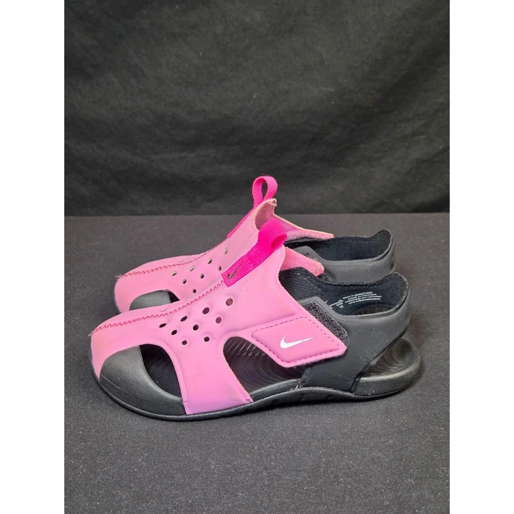 Nike Sunray Adjust 5 V2 Pink Black‎ Kids Water Sandals DB9562-600 Size 10C